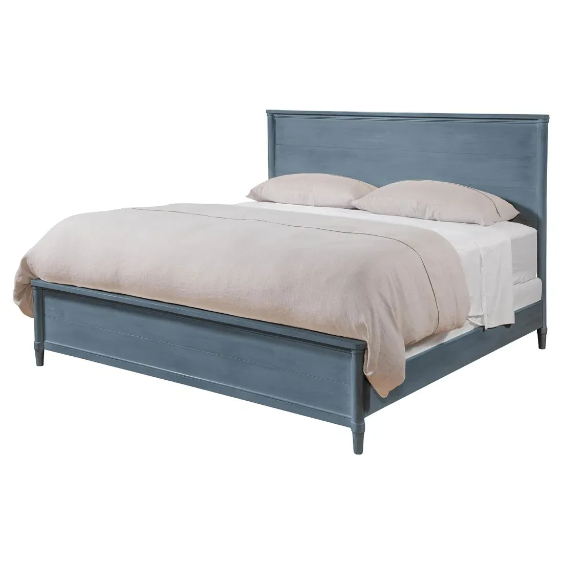 Callum King Size Bed Frame - Dark Blue, Mindi Wood