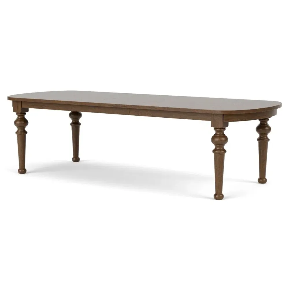Callum Oval Extendable Dining Table - Brown