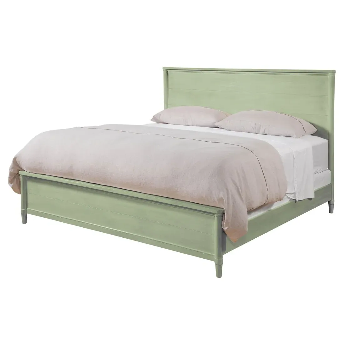 Callum Queen Size Bed Frame - Green, Mindi Wood