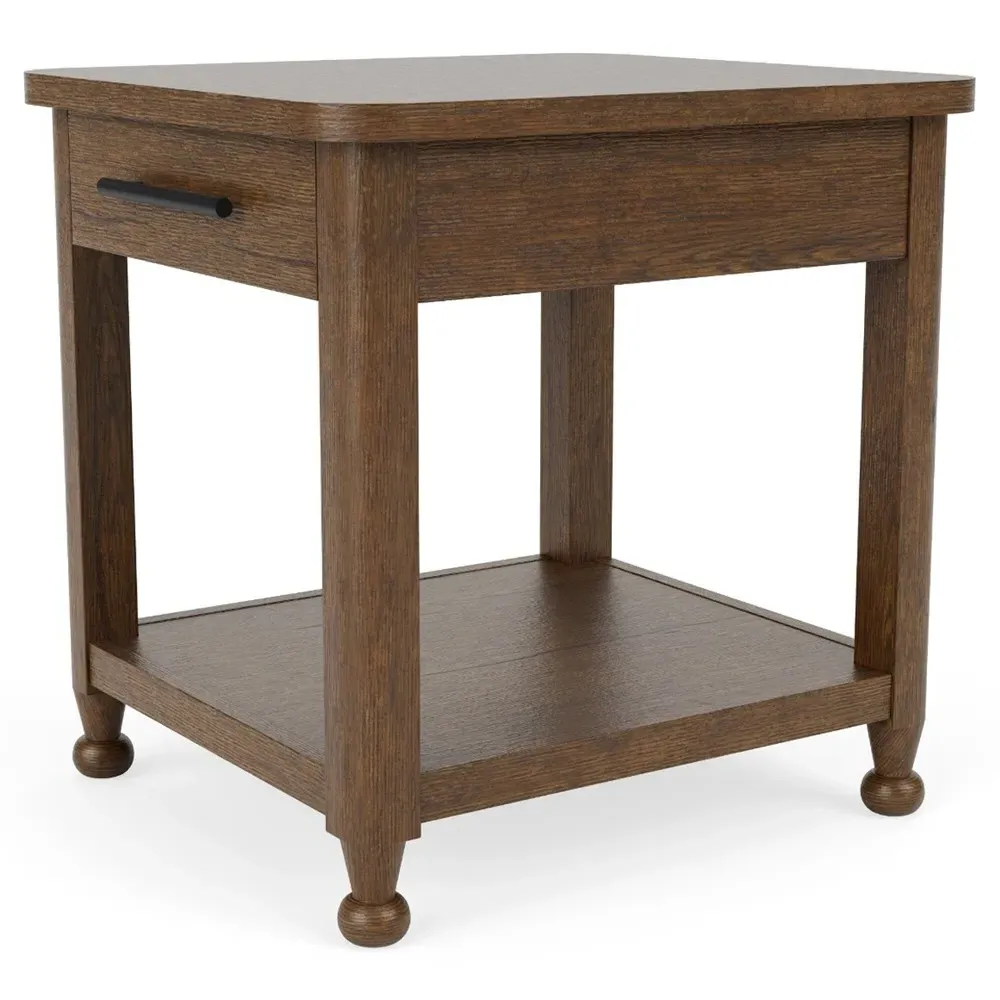 Callum Square Side Table - Brown