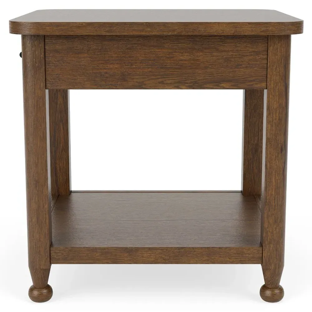 Callum Square Side Table - Brown