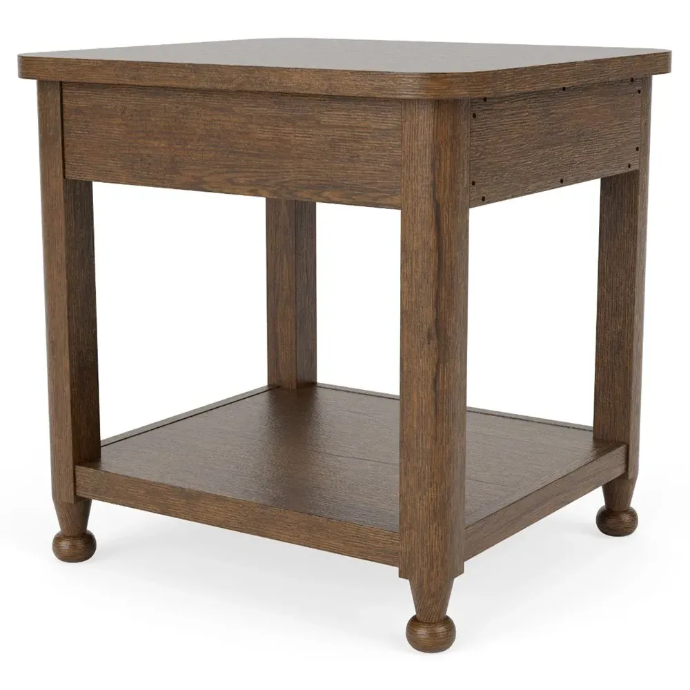 Callum Square Side Table - Brown