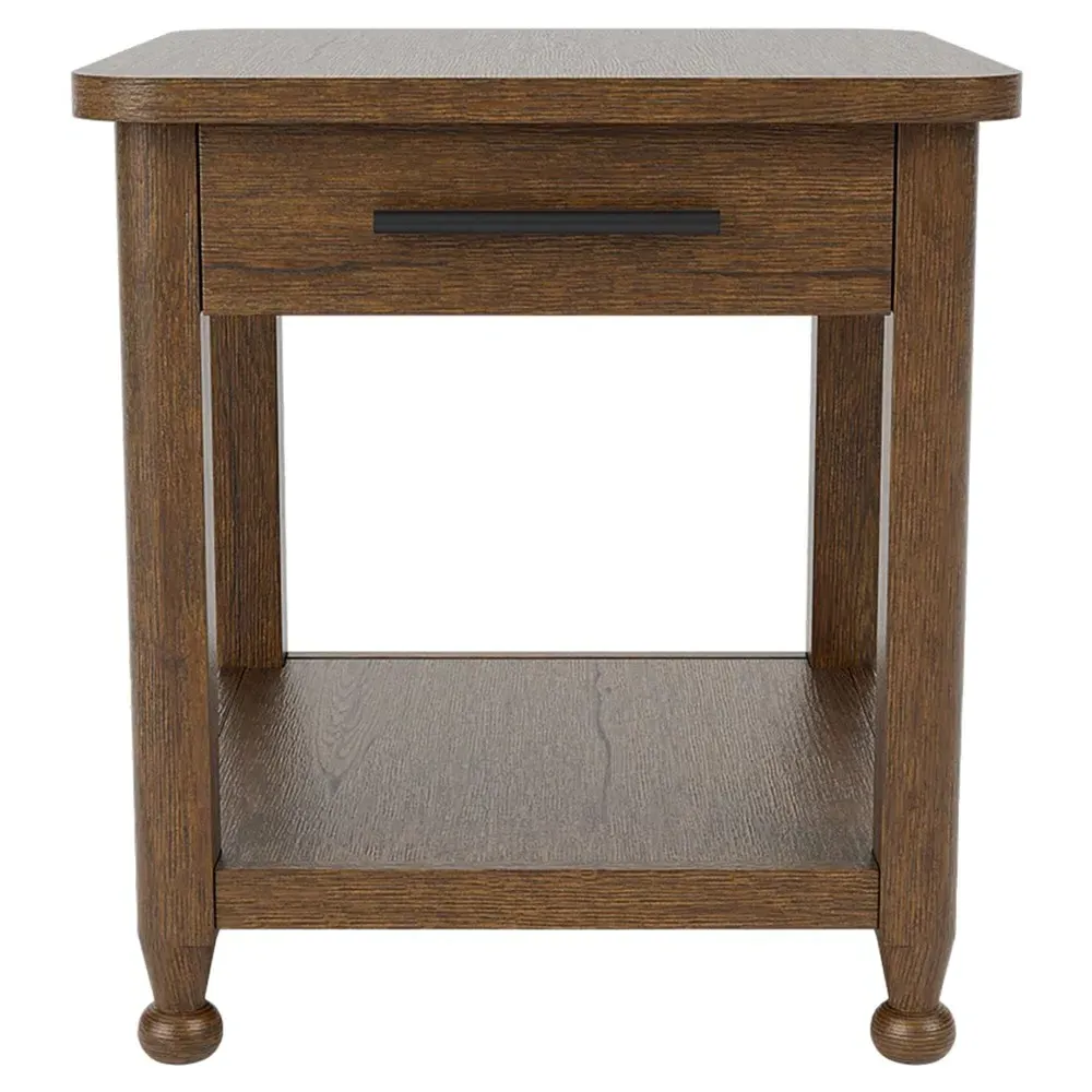 Callum Square Side Table - Brown