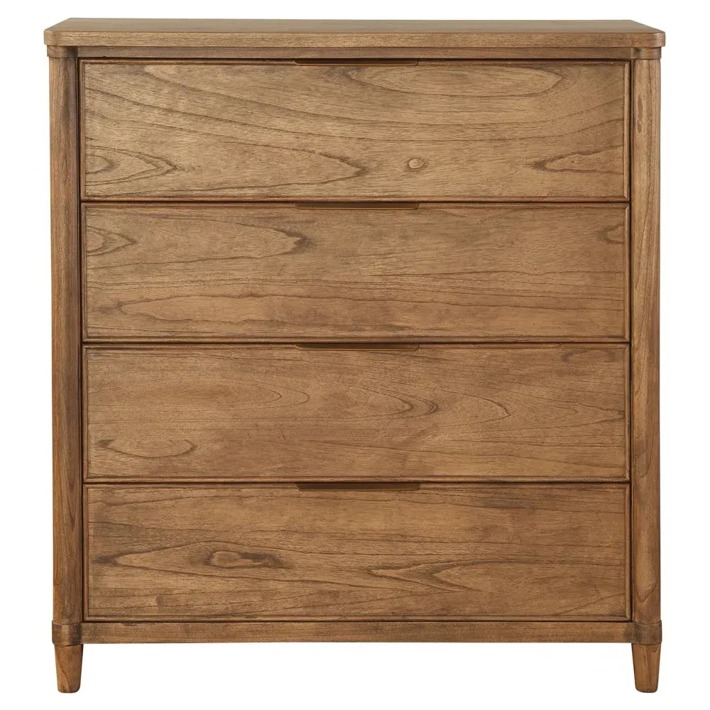 Callum Wood Tall Chest - Brown