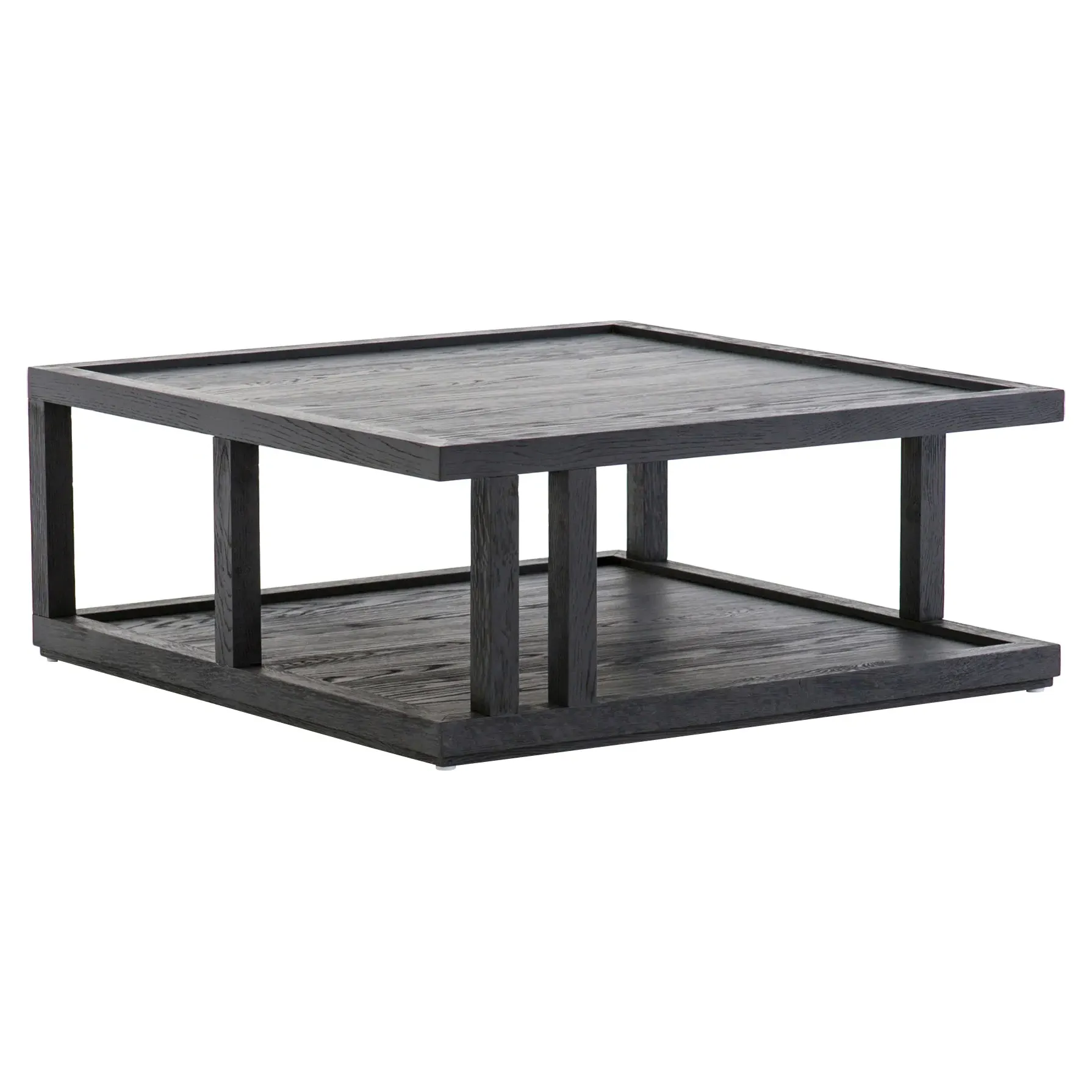 Cally Square Coffee Table - Black, Oak image