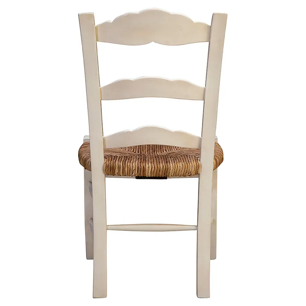 Calvin Woven Dining Side Chair - Cream, Mahogany