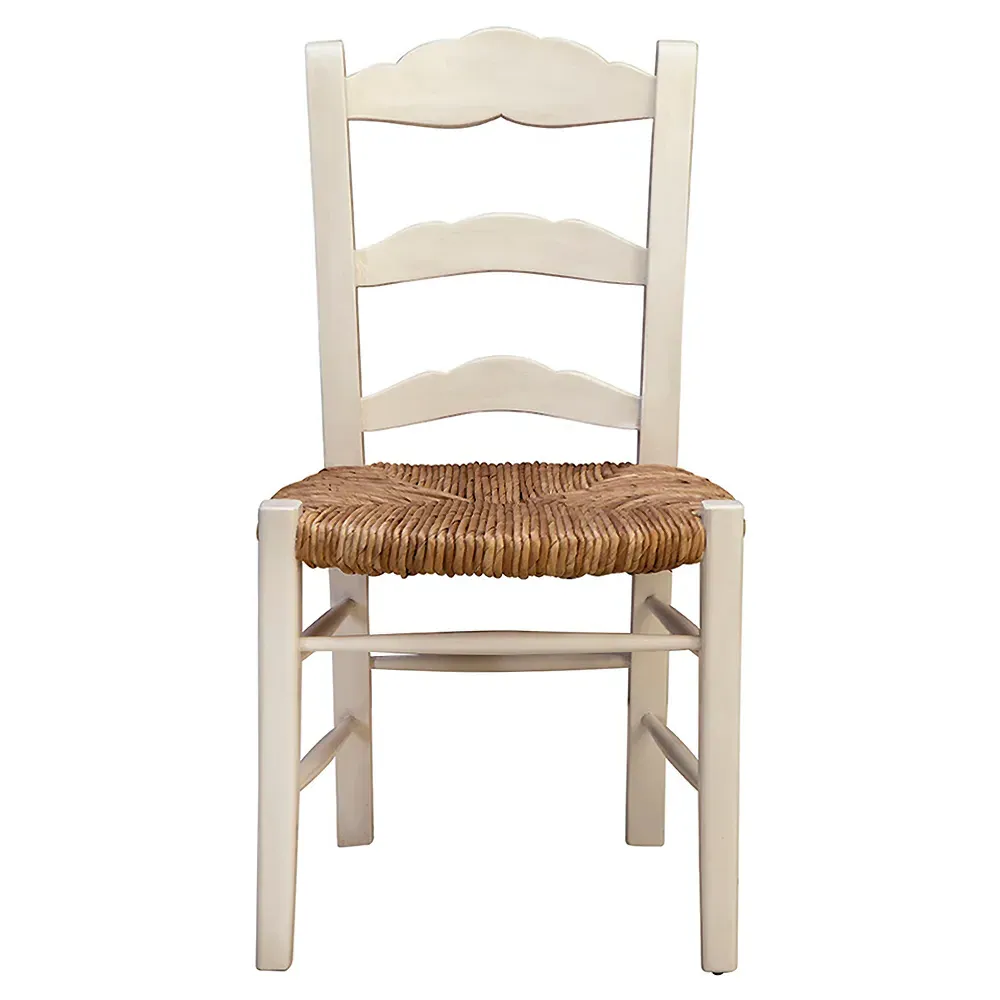 Calvin Woven Dining Side Chair - Cream, Mahogany image