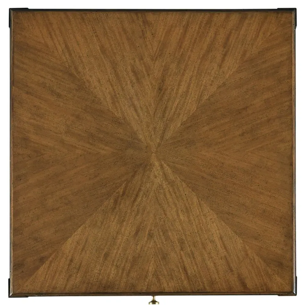 Cambria Square Side Table - Brown, Prima Vera Wood