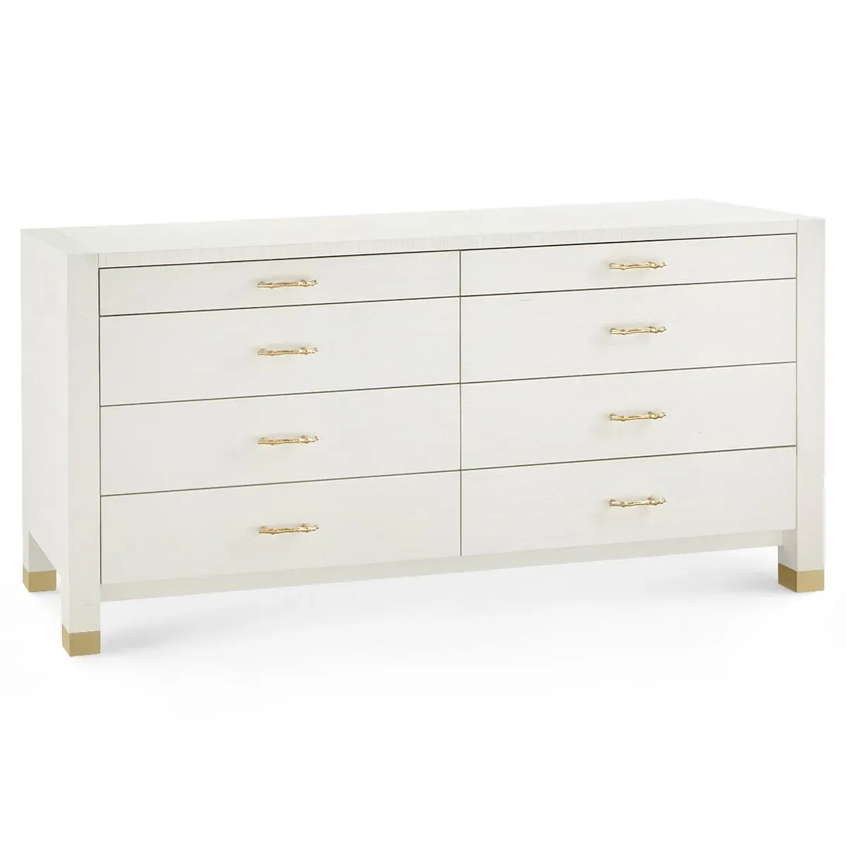 Camden Double Dresser - Sand White, Wood