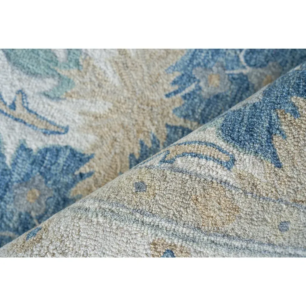 Camden Oushak Patterned Rug - Blue, Wool