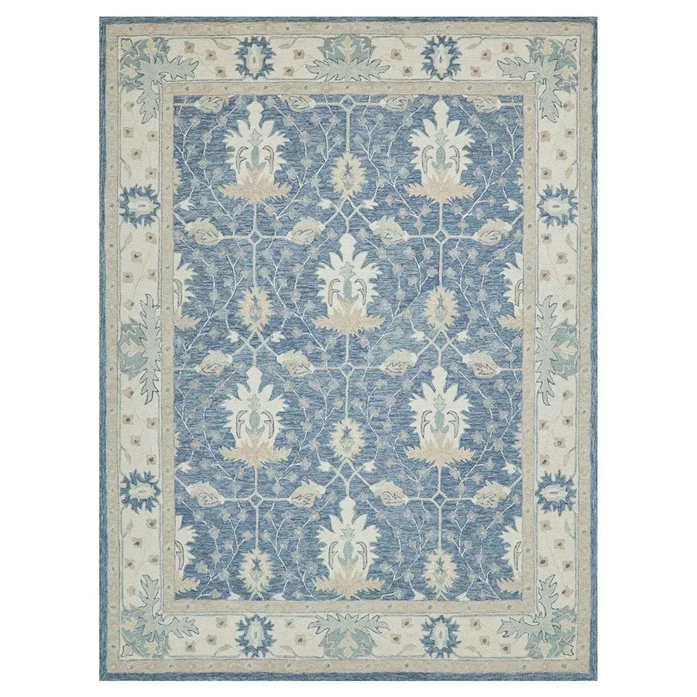 Camden Oushak Patterned Rug - Blue, Wool