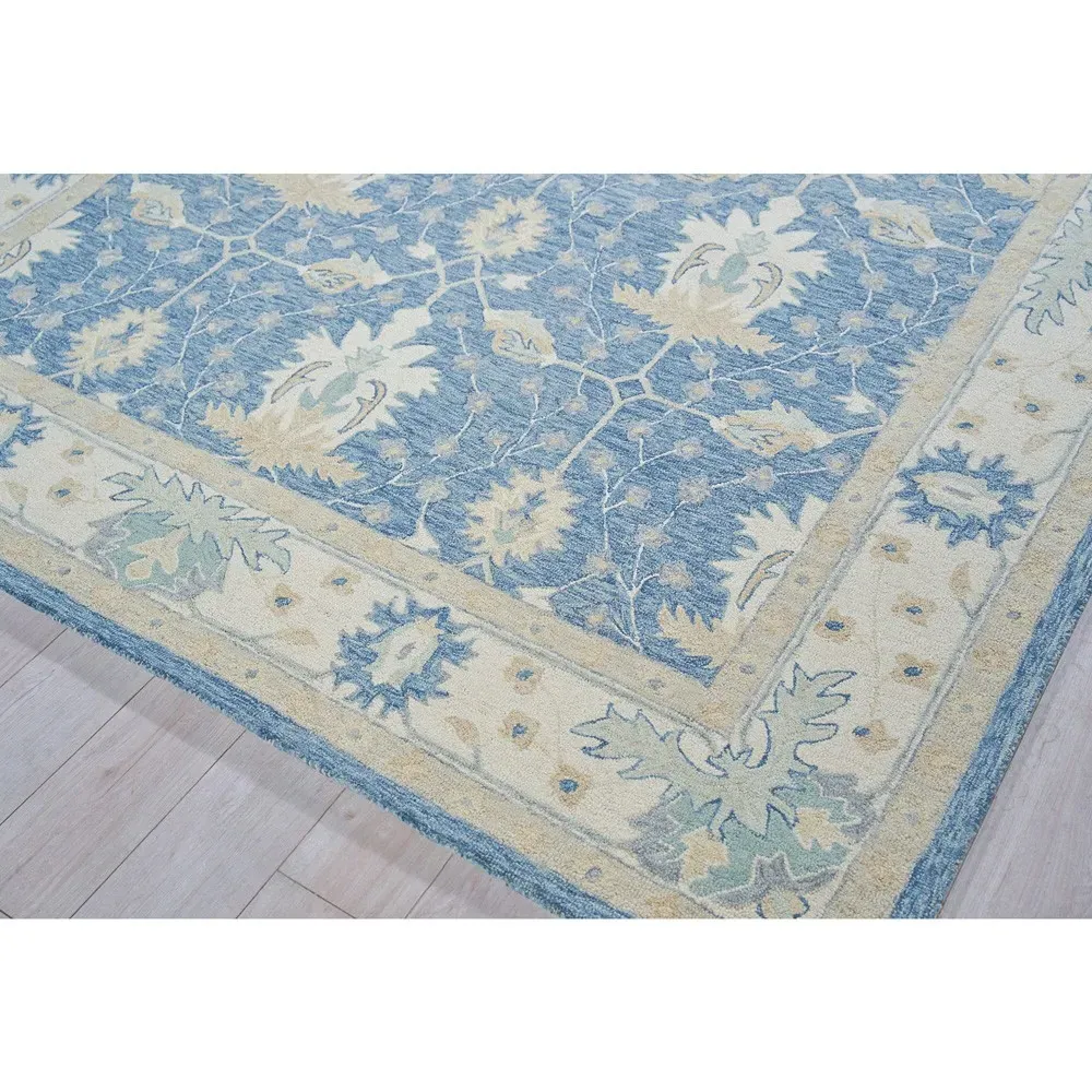 Camden Oushak Patterned Rug - Blue, Wool