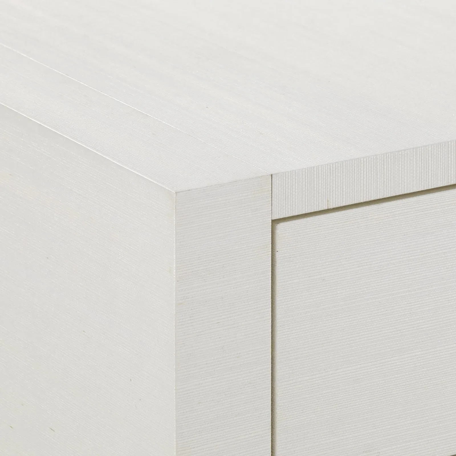 Camden Rectangular End Table - Sand White, Wood