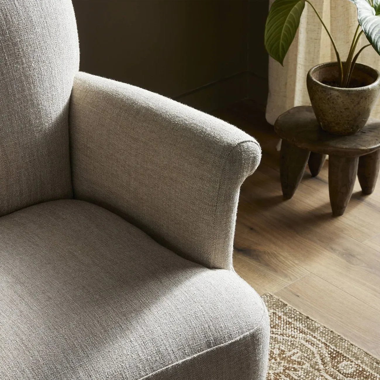Camellia Alcala Swivel Chair - Wheat, Chenille