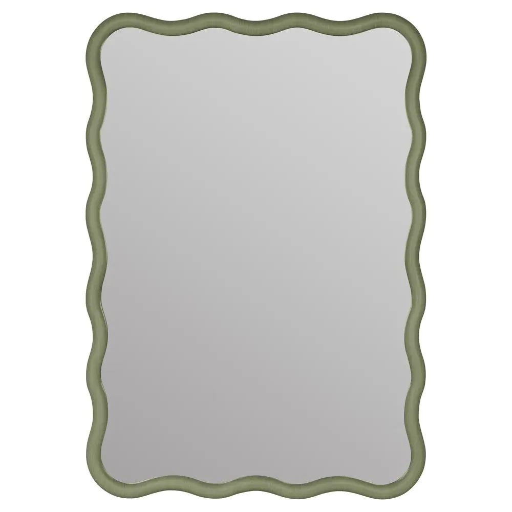 Camelotte Wavy Wall Mirror - Sage, Wood image