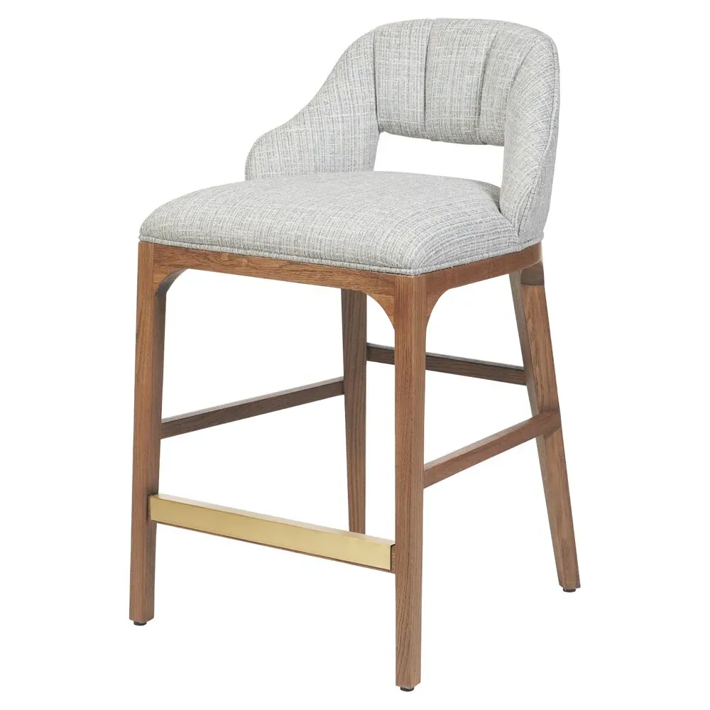 Camila Counter Stool - Grey, Oak