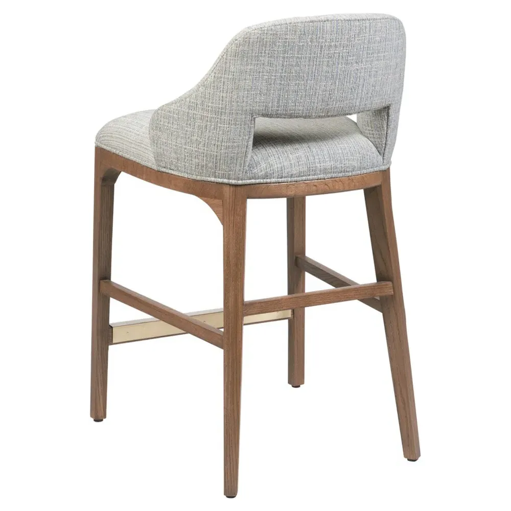 Camila Counter Stool - Grey, Oak
