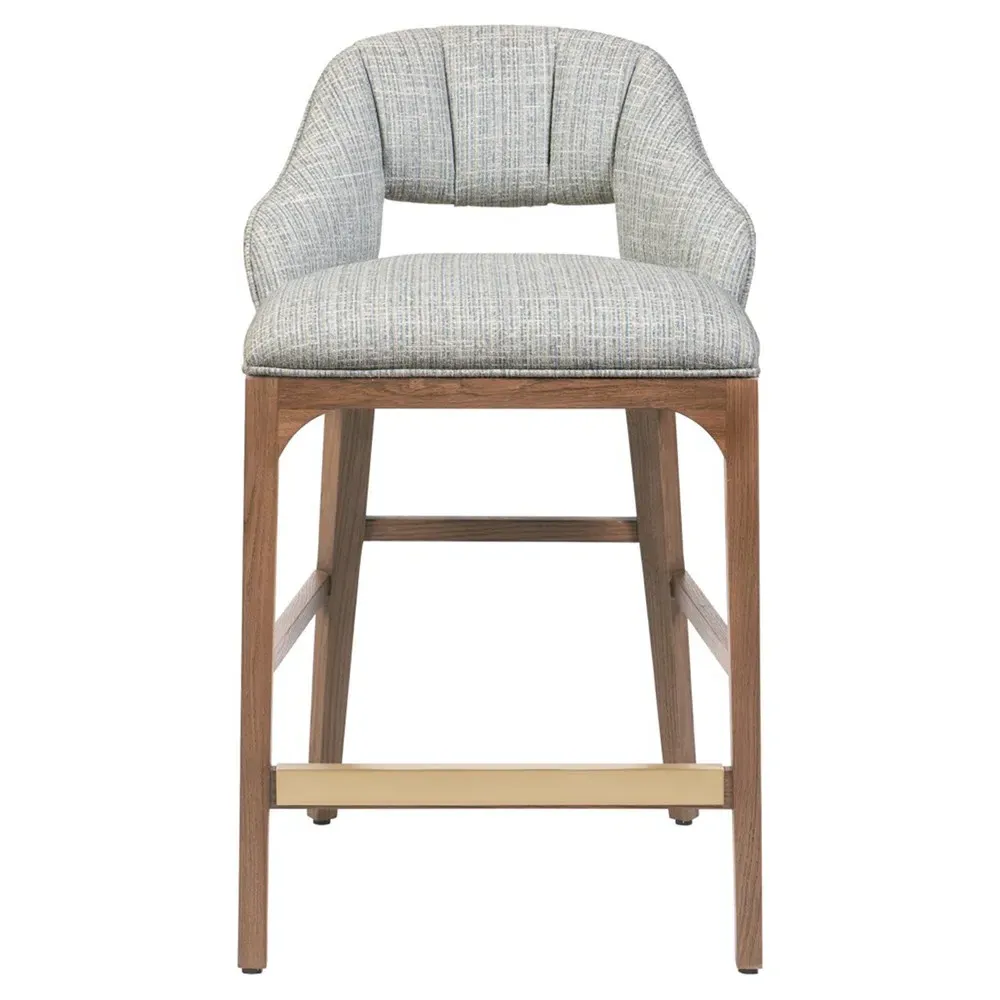 Camila Counter Stool - Grey, Oak