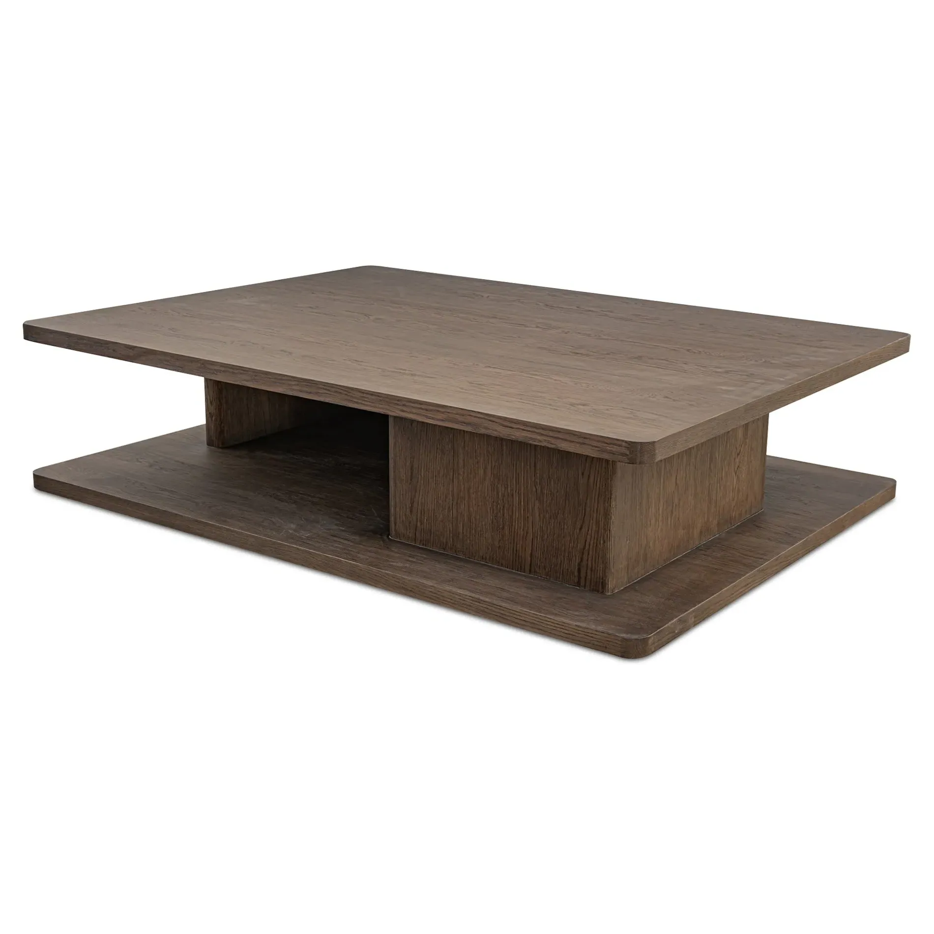 Camilla 2 Tier Rectangular Coffee Table - Brown, Oak