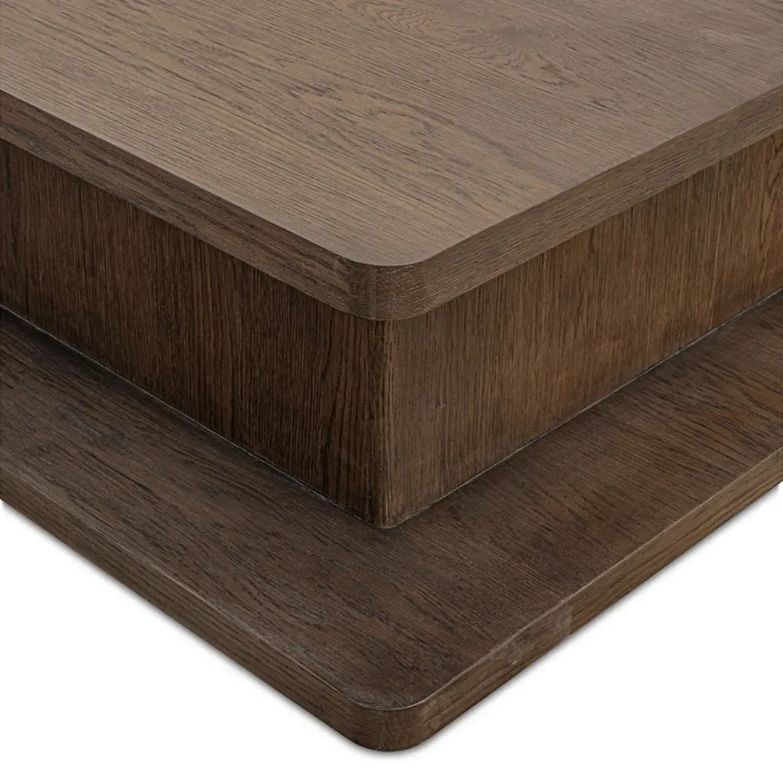 Camilla 2 Tier Rectangular Coffee Table - Brown, Oak
