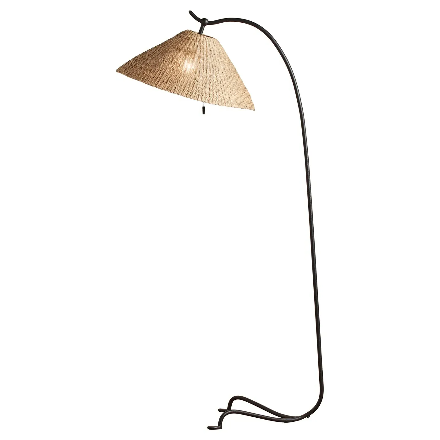Camilla Arched Floor Lamp - Black, Iron