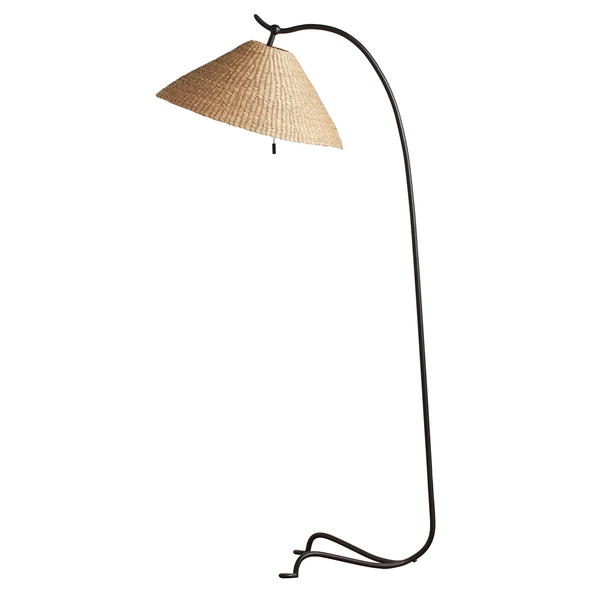 Camilla Arched Floor Lamp - Black, Iron