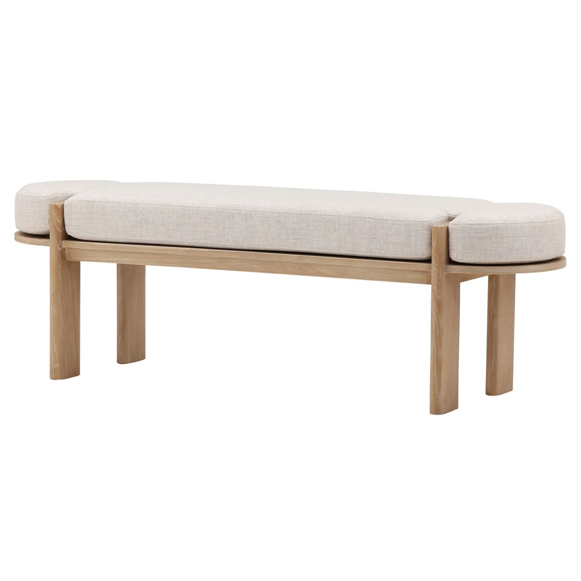 Camilla Bedroom Bench - Natural Brown, Elm Wood