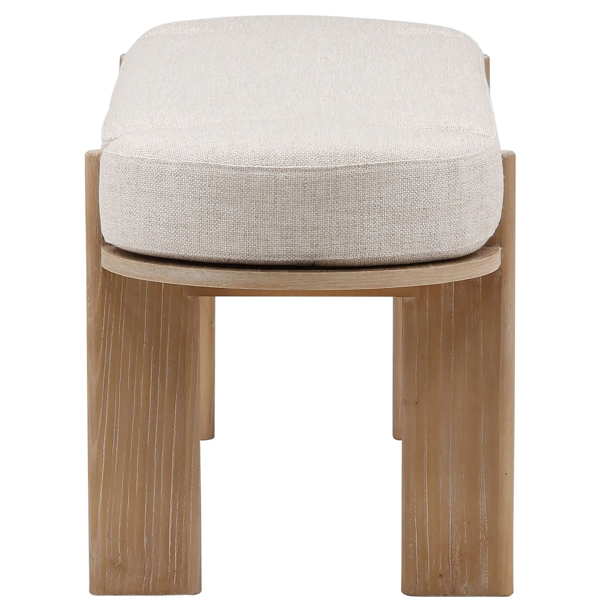 Camilla Bedroom Bench - Natural Brown, Elm Wood