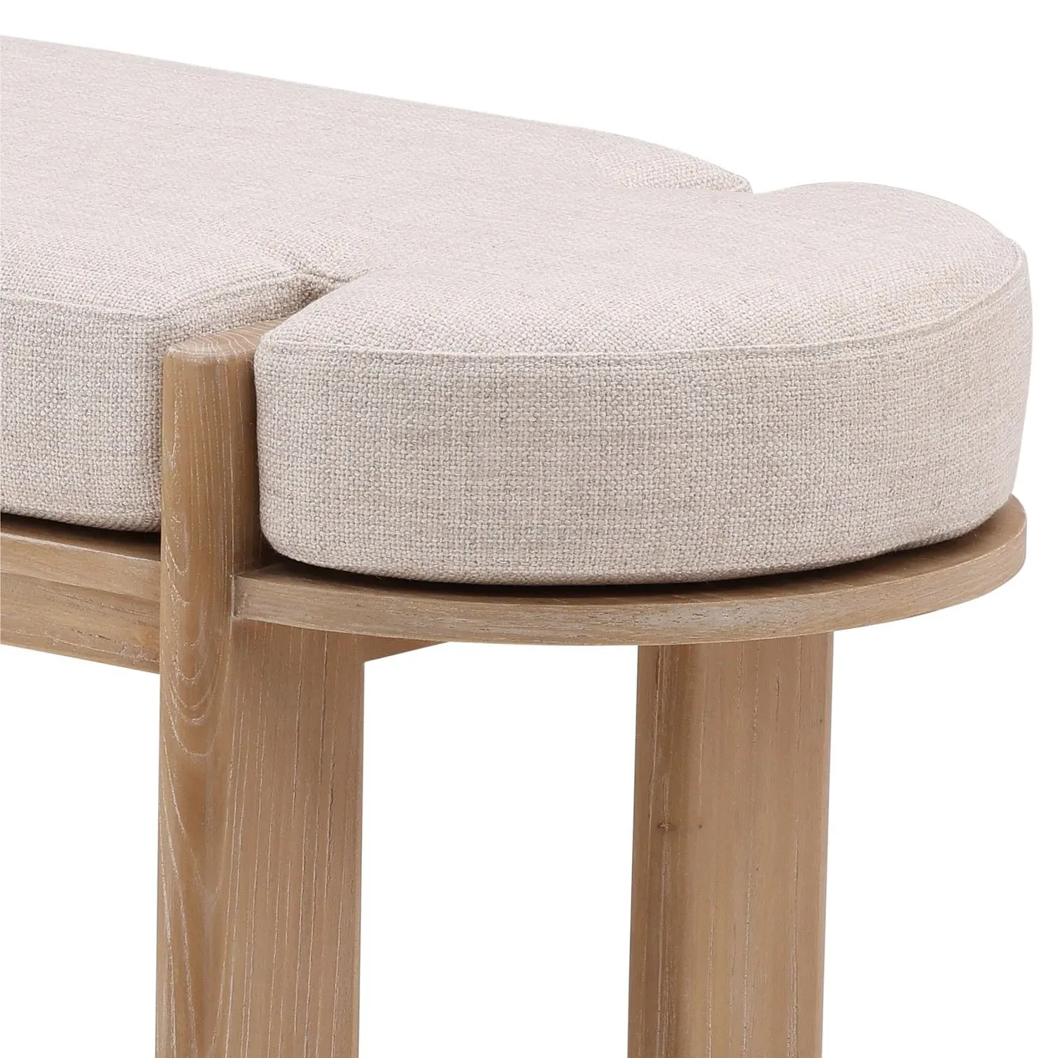 Camilla Bedroom Bench - Natural Brown, Elm Wood