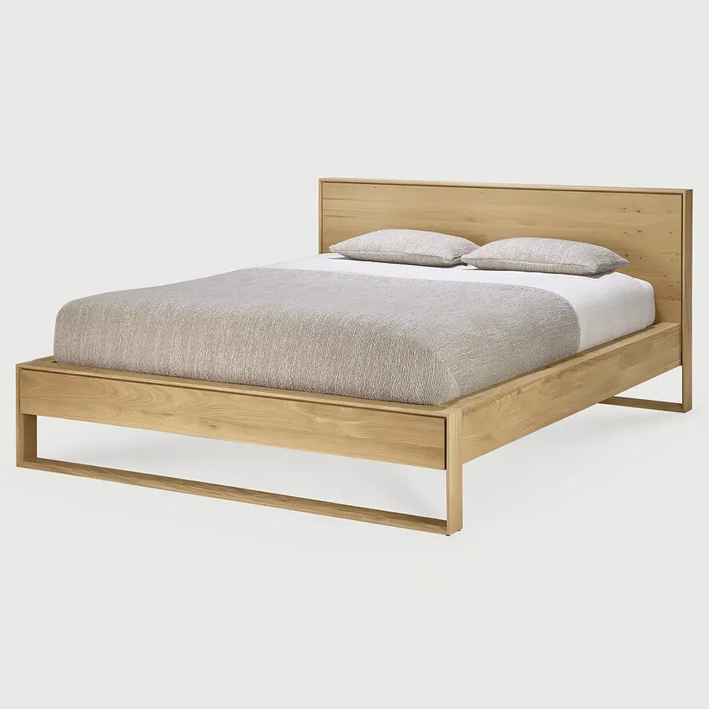 Camilla King Size Bed Frame - Brown, Oak