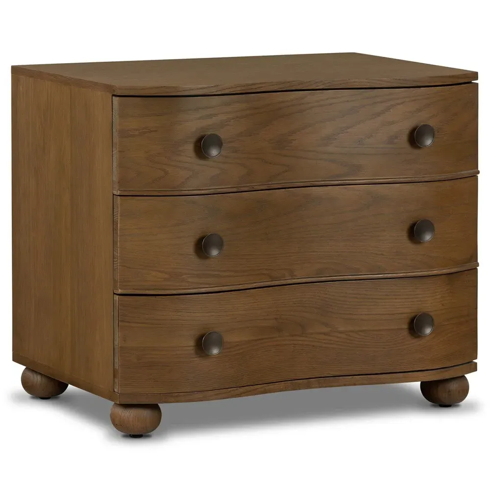 Camilla Nightstand - Brown, Oak