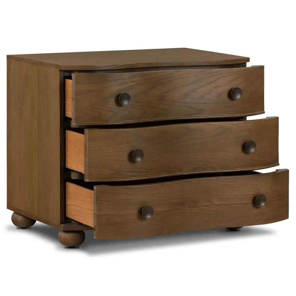 Camilla Nightstand - Brown, Oak