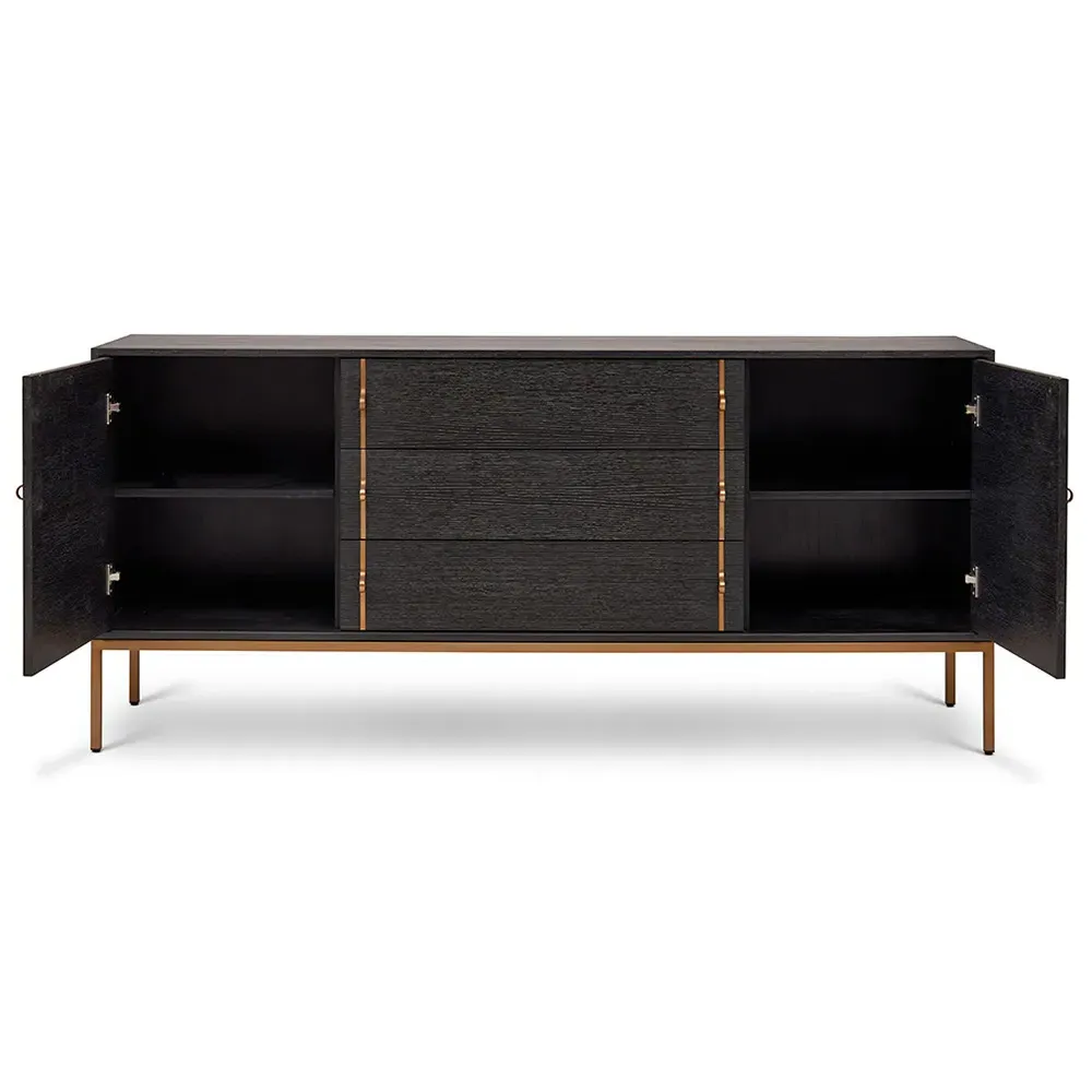 Camilla Oak Wood Sideboard - Brown