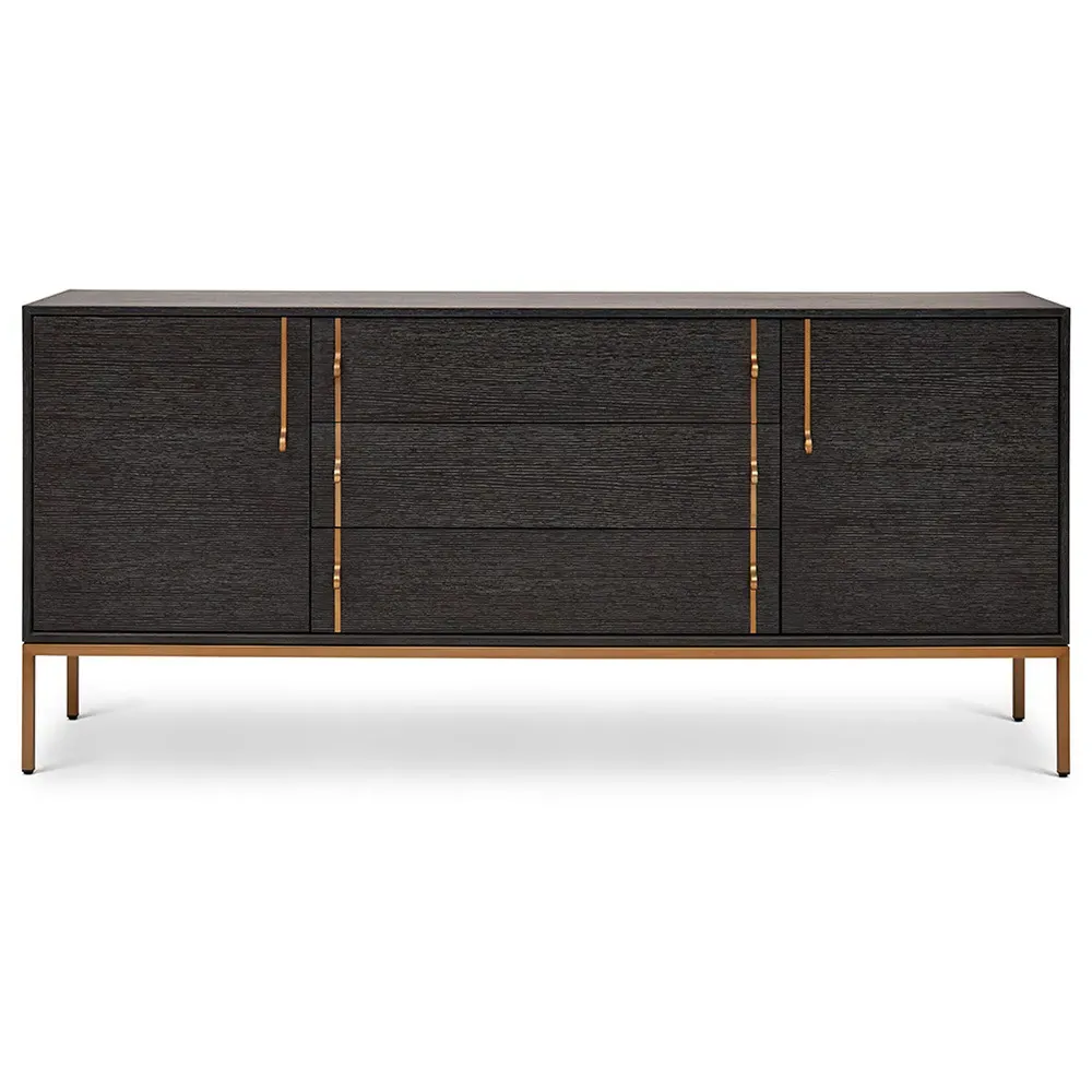 Camilla Oak Wood Sideboard - Brown
