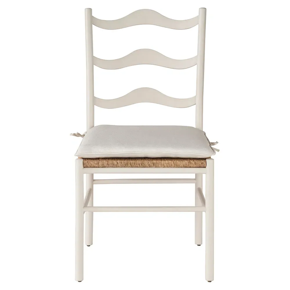 Camilla Upholstered Dining Side Chair Set of 2 - Off White, Oak