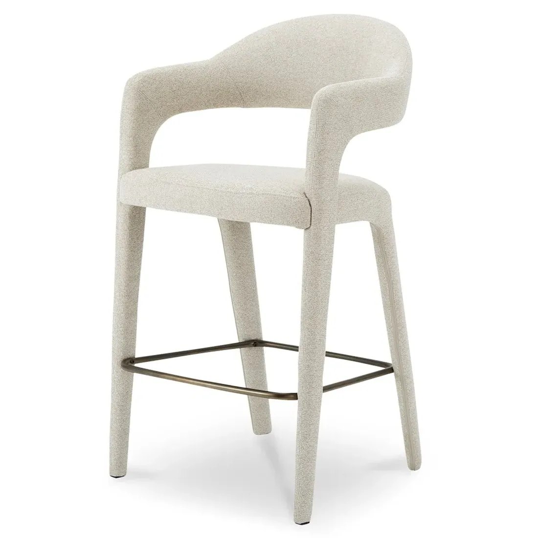 Camille Bar Stool - Beige, Metal