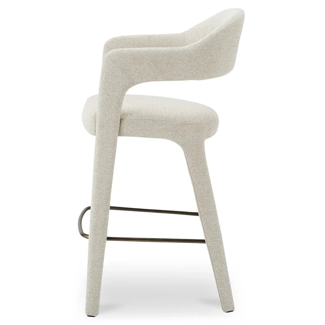 Camille Bar Stool - Beige, Metal