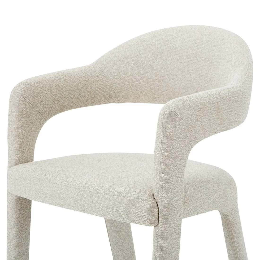 Camille Bar Stool - Beige, Metal