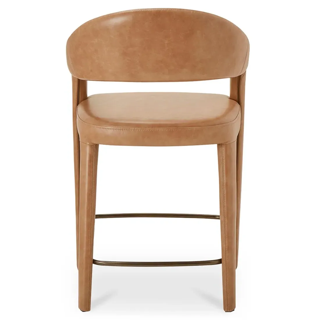 Camille Counter Stool - Tan, Leather