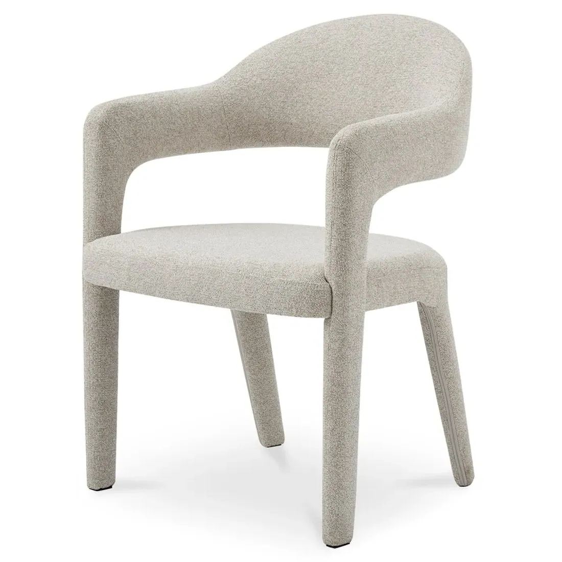 Camille Dining Arm Chair - Beige, Metal