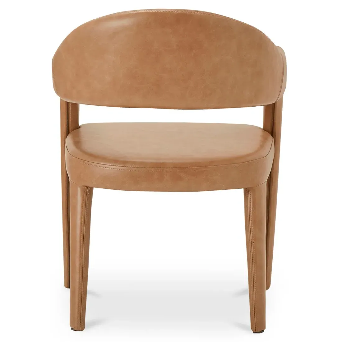 Camille Dining Arm Chair - Tan, Leather