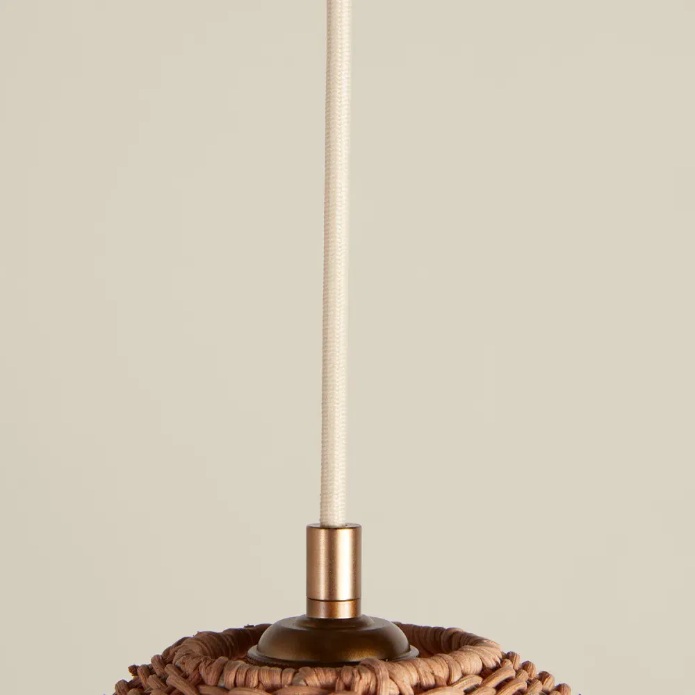 Camille Rattan Pendant Light - Natural
