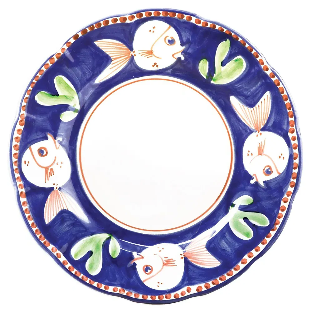 Campagna Pesce Fish Service Charger - Blue, Ceramic image