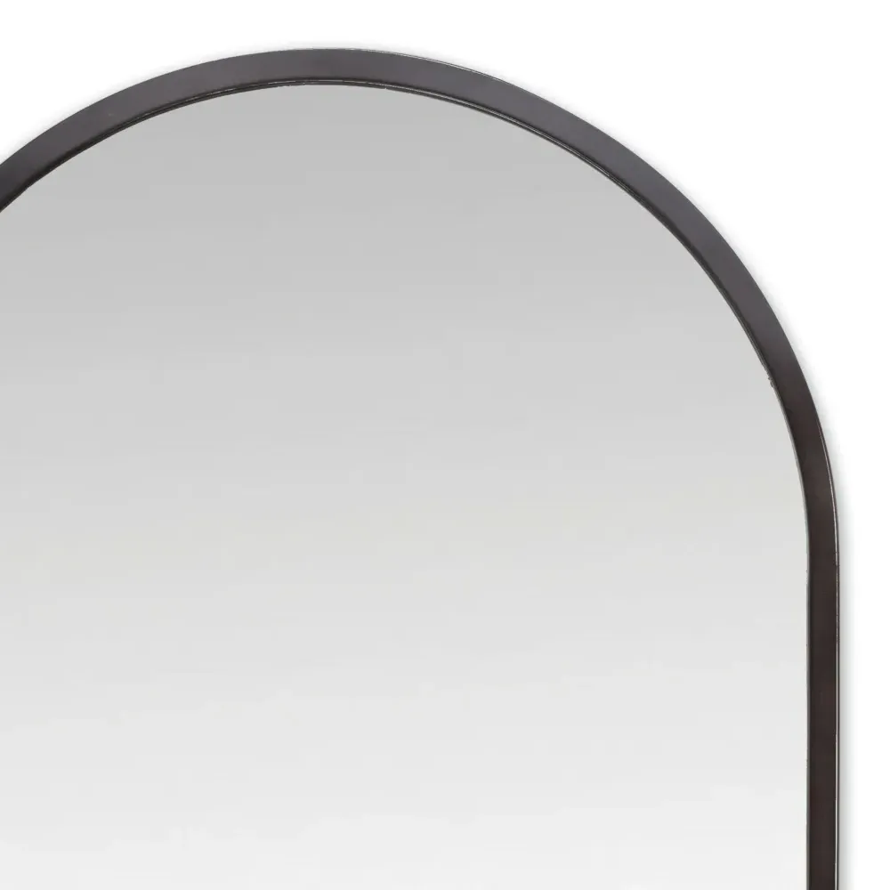 Canal Steel Wall Mirror - Black