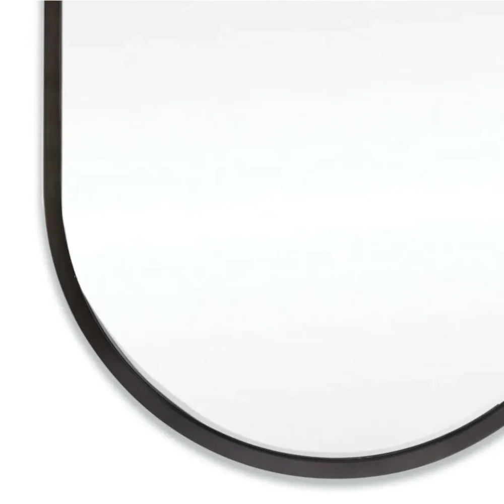 Canal Steel Wall Mirror - Black