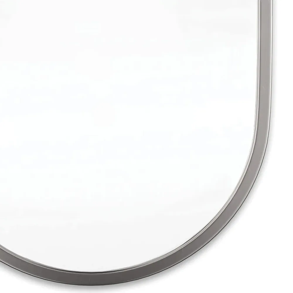 Canal Wall Mirror - Silver, Steel