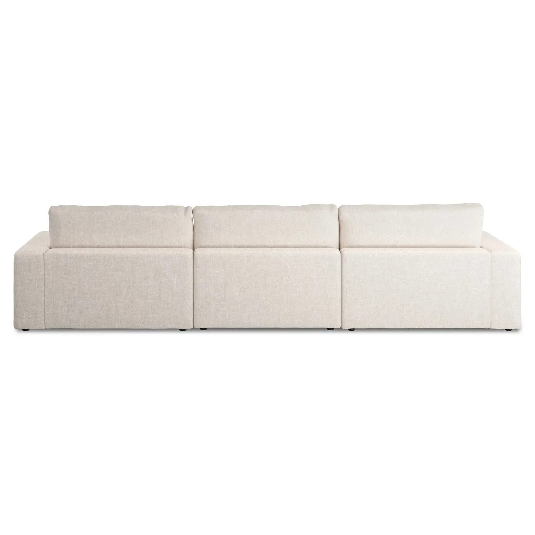 Candace 3-Piece Sectional with Ottoman - Cream