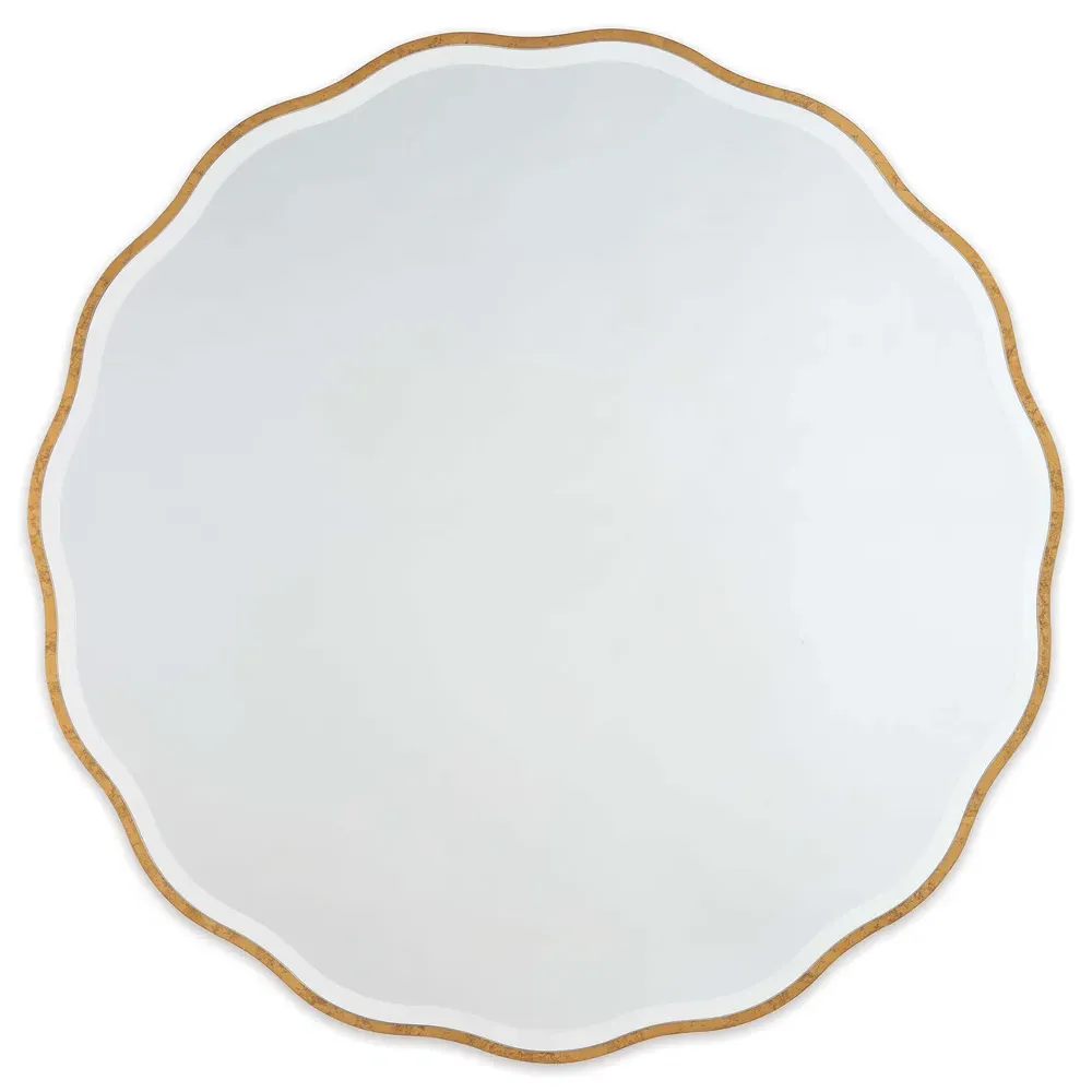 Candice Round Mirror - Gold, Resin image