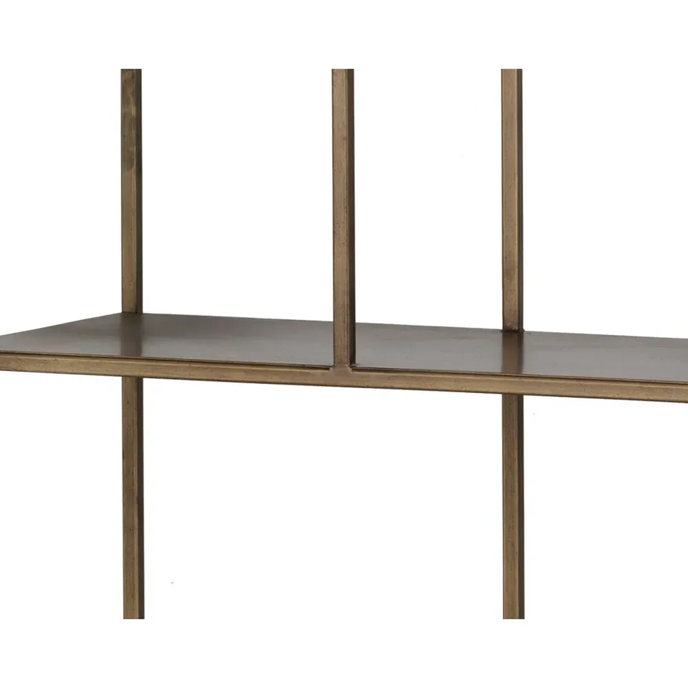 Cantrell 5 Tier Display Case - Antique Brass, Iron