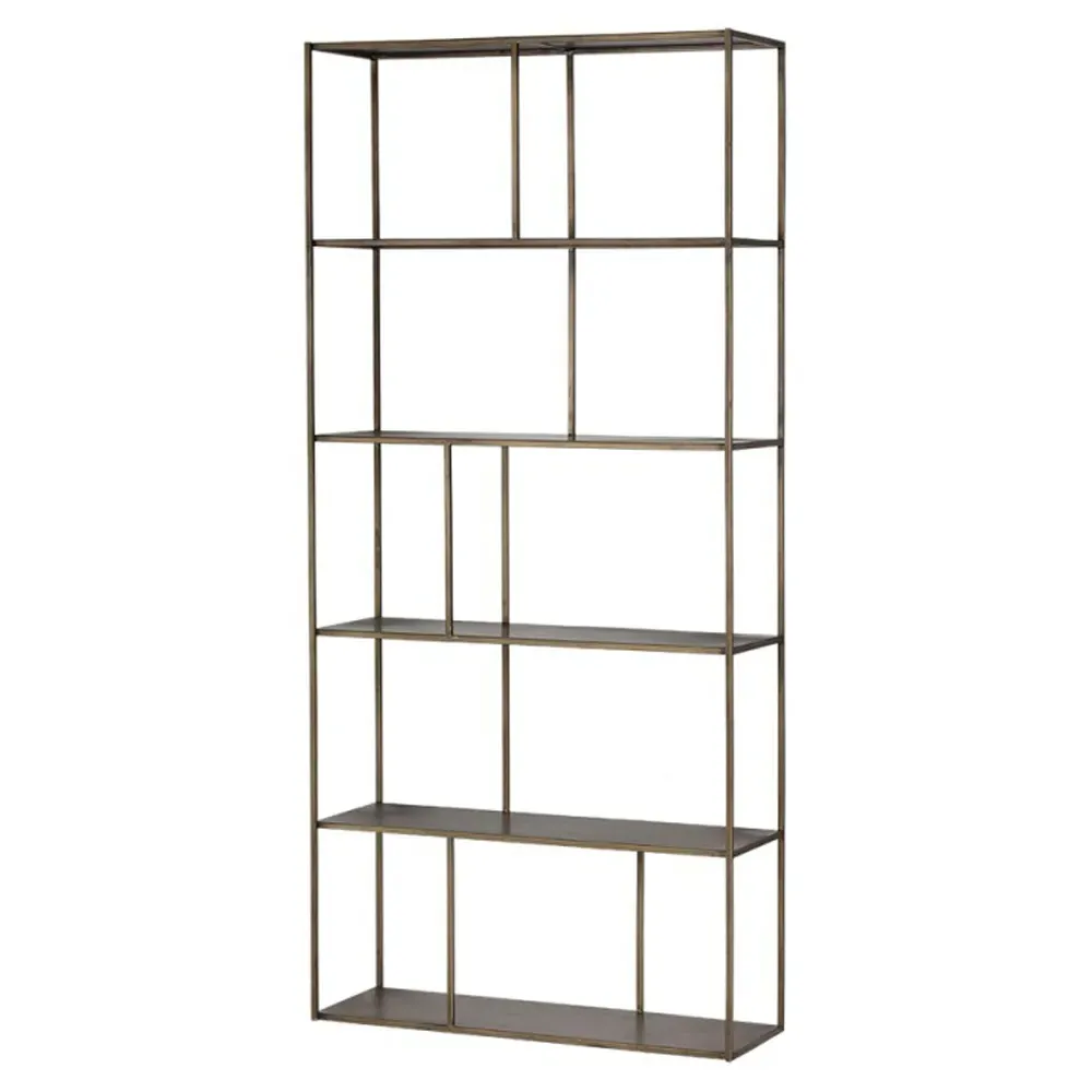 Cantrell 5 Tier Display Case - Antique Brass, Iron